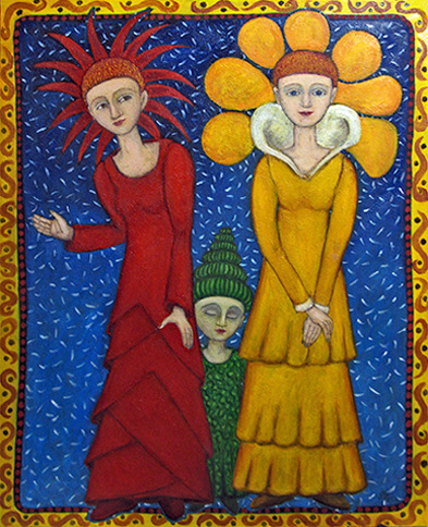 Sun–Moon–Earth by Bert Menco · 2014 · Oil on canvas · 91.4 × 76.2 cm · 36 × 30 in